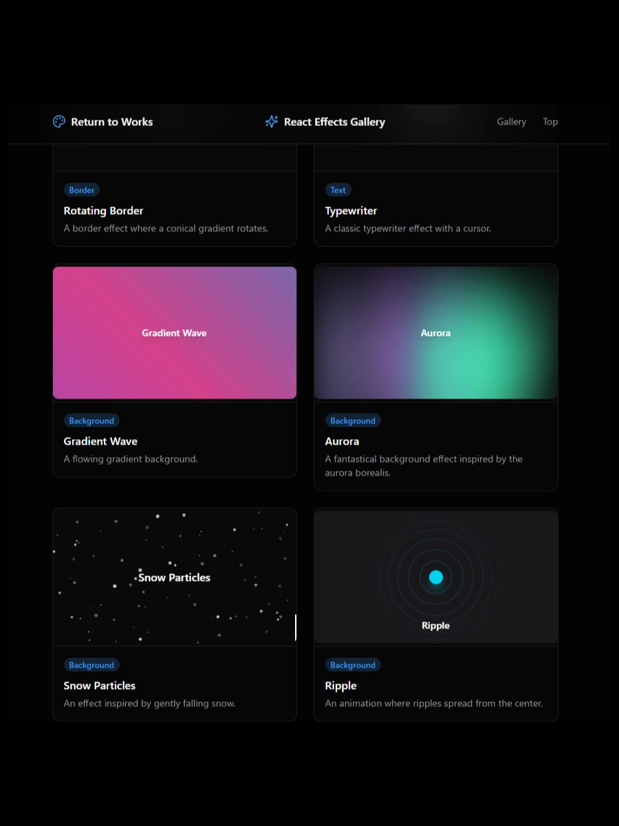 React Effects Gallery
